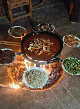 炉火锅菜旋转架地火柴火户外烧烤热架子农村架架暖架贵州火坑火塘