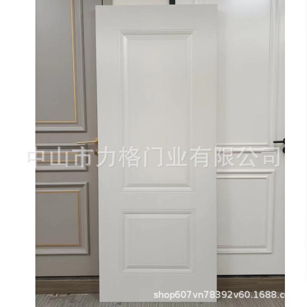 厂家直销 木纹喷白漆模压门 MDF门 生态板喷漆模压门