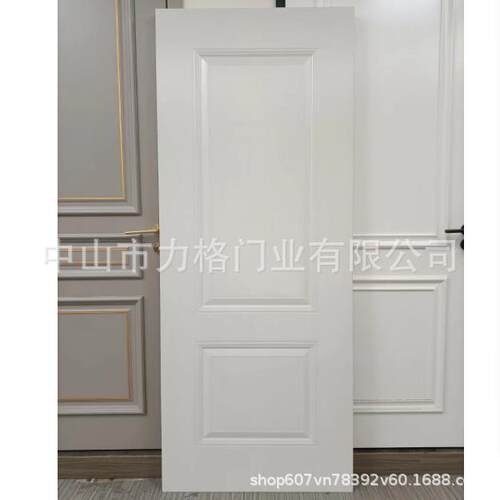 厂家直销 木纹喷白漆模压门 MDF门 生态板喷漆模压门