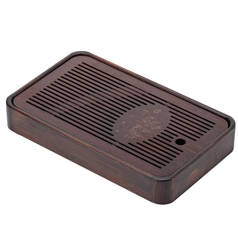 2023新款小型轻奢茶盘家用沥储水式茶台功夫茶具竹茶海干泡台托盘