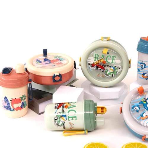Single-layer compartment bento box, creative children's lunc