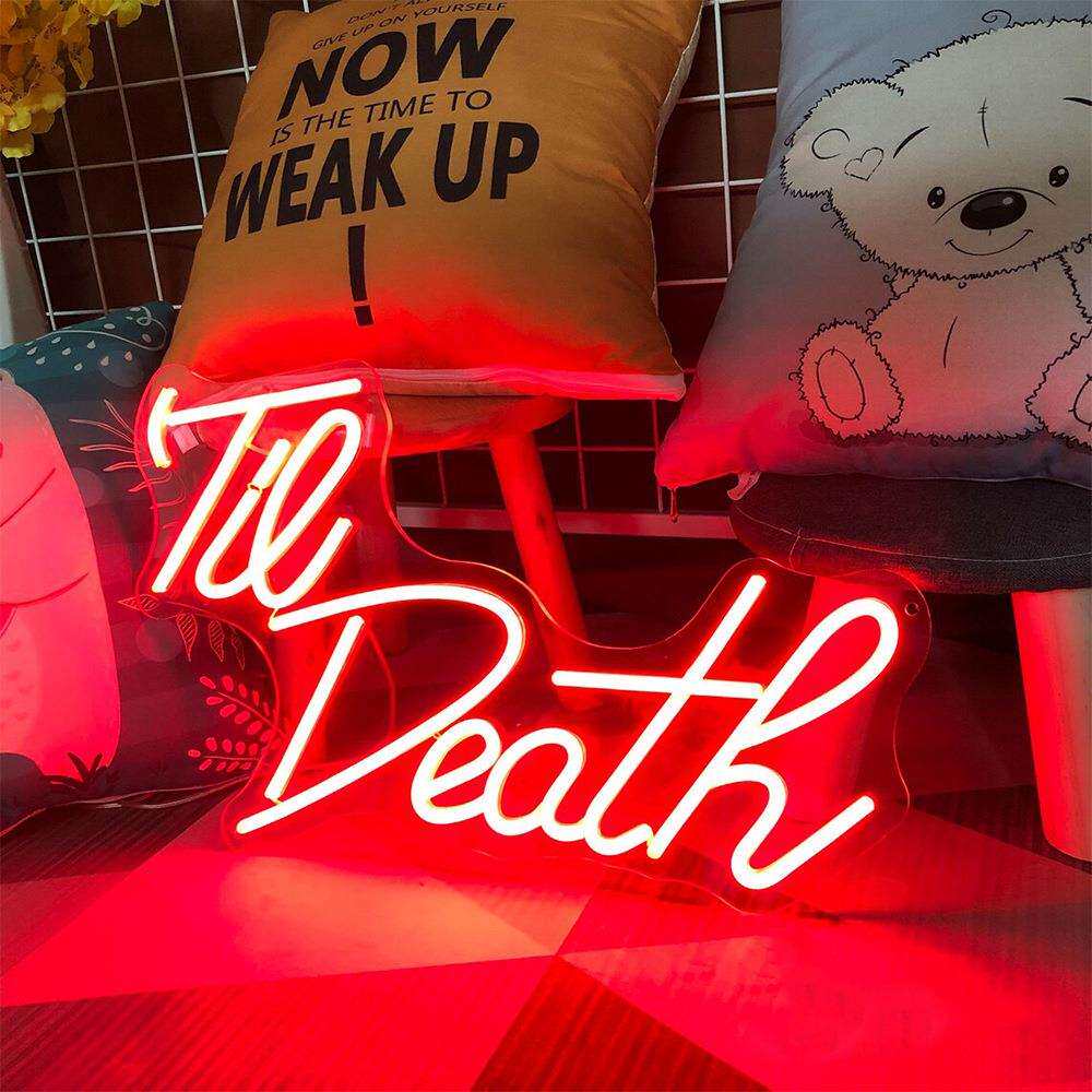 字母霓虹灯Tildeath婚礼装饰灯户外发光字招牌造型灯LED造型灯
