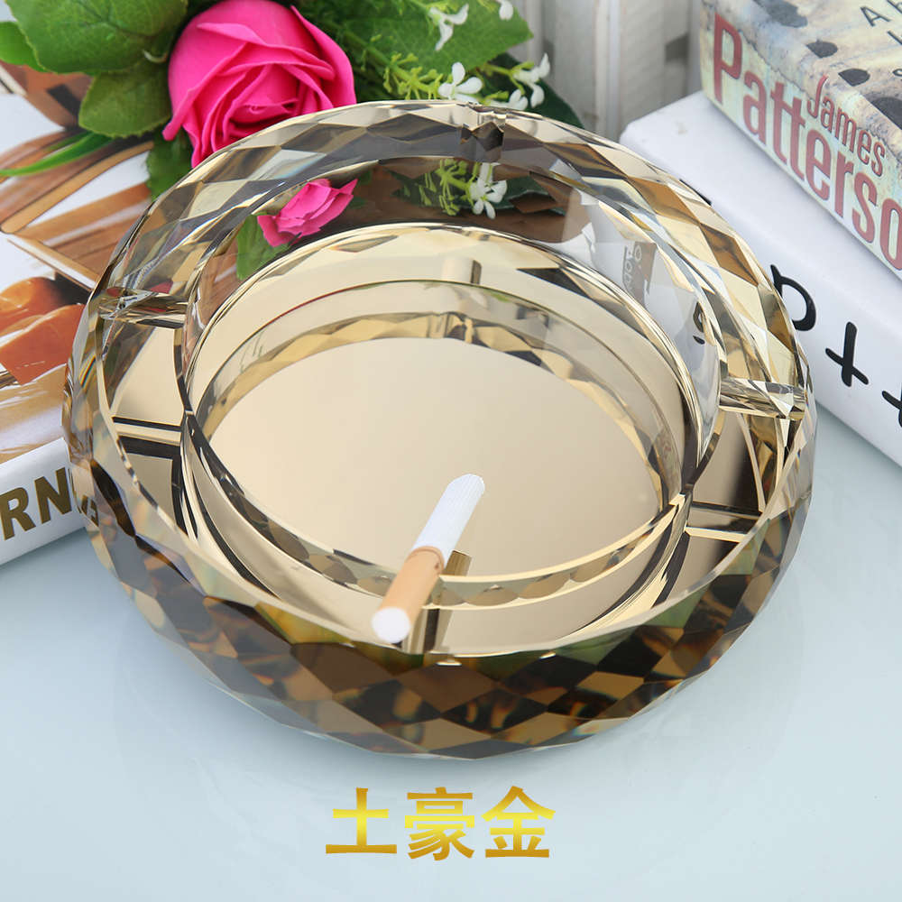 实用水晶烟灰缸高档创意时尚个性礼品大号定制欧式客厅精品聚宝盆