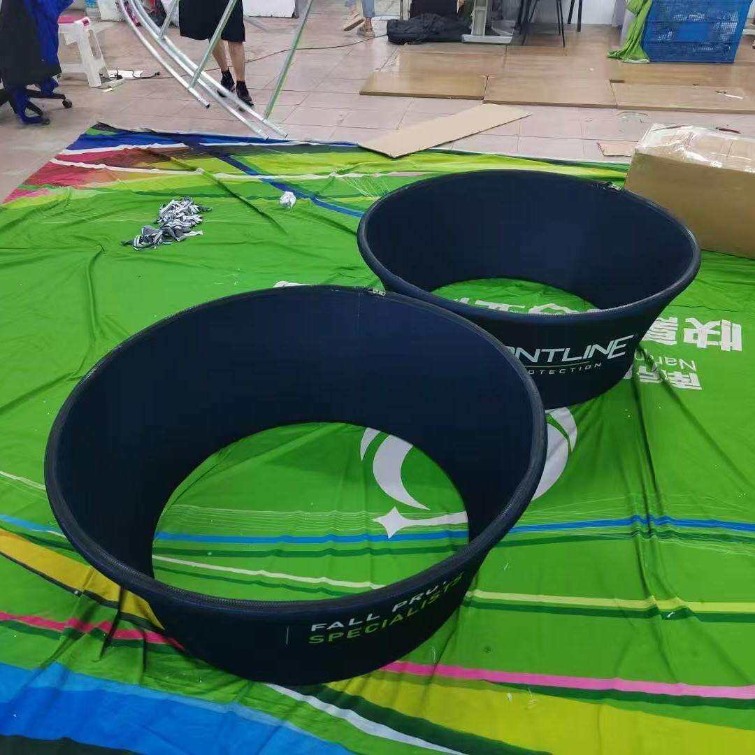 快幕秀吊环布艺方形圆形展会会展导向吊牌空中广告展架吊环