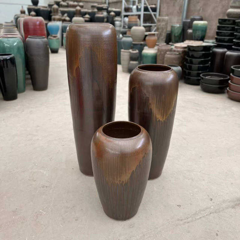 新中式手工落地大号花瓶禅意花艺陶罐餐厅酒店别墅景观陶瓷缸坛子,家居饰品,花瓶,淘宝优惠券,粉丝福利购,淘宝优惠卷