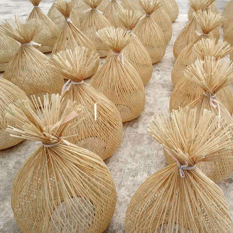 天然竹子原材料竹编钱袋手工制品工艺品装饰品直销可定