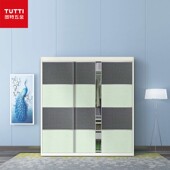 图特TT30930缓衣柜移门吊滑配件阻尼冲系推拉门橱柜统门滑轮木门9