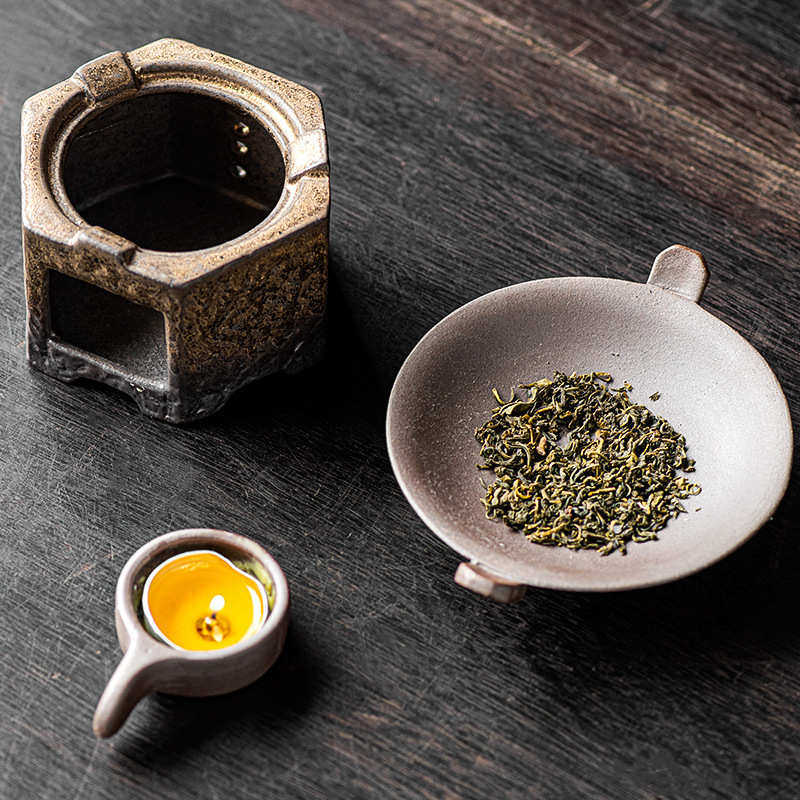 鎏金六边烤茶炉陶瓷蜡烛加热温茶炉底座烤茶器功夫茶具配件烤茶碟,餐饮具,茶具礼盒,淘宝优惠券,粉丝福利购,淘宝优惠卷