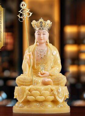 采购产品白玉，黄玉，金色地藏菩萨像，坐像，家拜，三圣，客厅，
