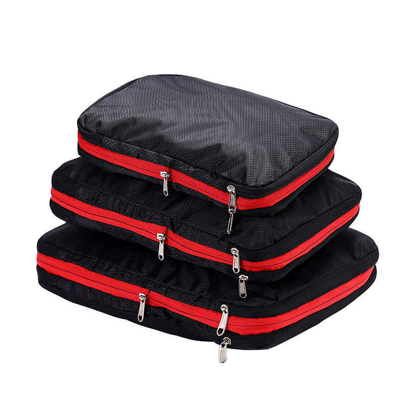 旅行尼龙三件套压缩收纳包套装拉链衣物收纳袋防水行李收纳包,居家布艺,一次性防尘罩,淘宝优惠券,粉丝福利购,淘宝优惠卷