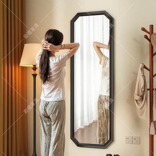 超窄穿墙衣镜挂全身镜免打孔镜式子贴墙落地见详情页家用法全镜身