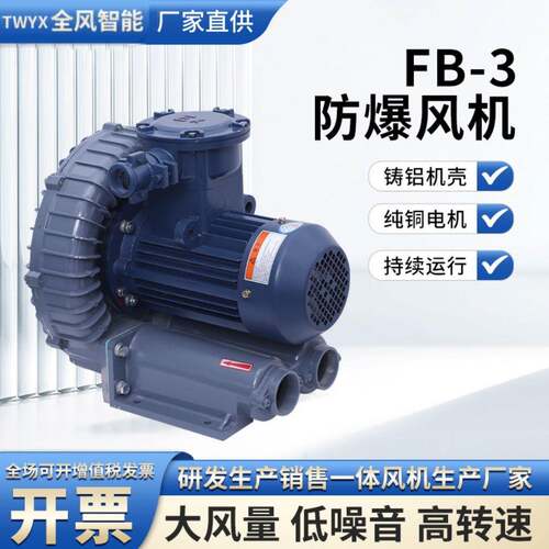 FB-3防爆鼓管道风机FB-20防爆环形高压风机变频防爆高压抽风机