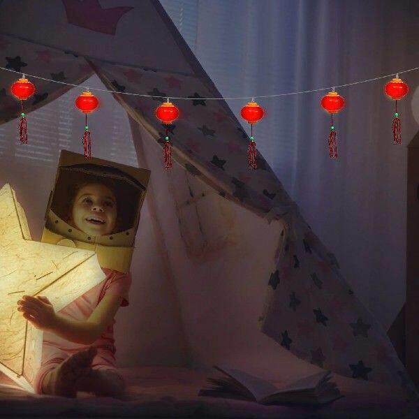 Lantern String Lights Decorative Mini Red Festival Supply