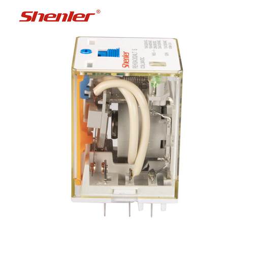 申乐REH小型电磁中间继电器dc24v3组常开16a/HH54P带LED