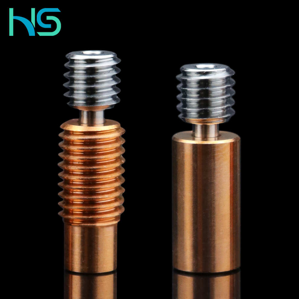 3D打印配件高品质钛合金Bi-metal全金属铜合金防高温v6喉管M7螺纹