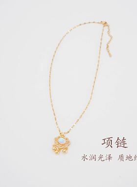 五台山新中式祥云锁项链显白叠戴