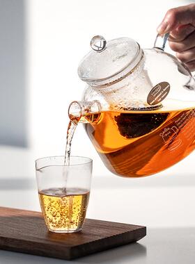 德国口ren进dglastJENA高硼硅泡茶玻WIU璃壶简约家用耐热煮茶壶茶