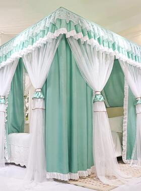 2025新2304款家一体用式帘蚊帐加厚帘遮光三开门公床主风落地床幔
