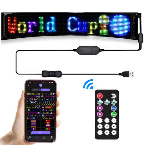款柔性显示屏智能随贴LED广告软屏APP蓝牙智能车贴屏