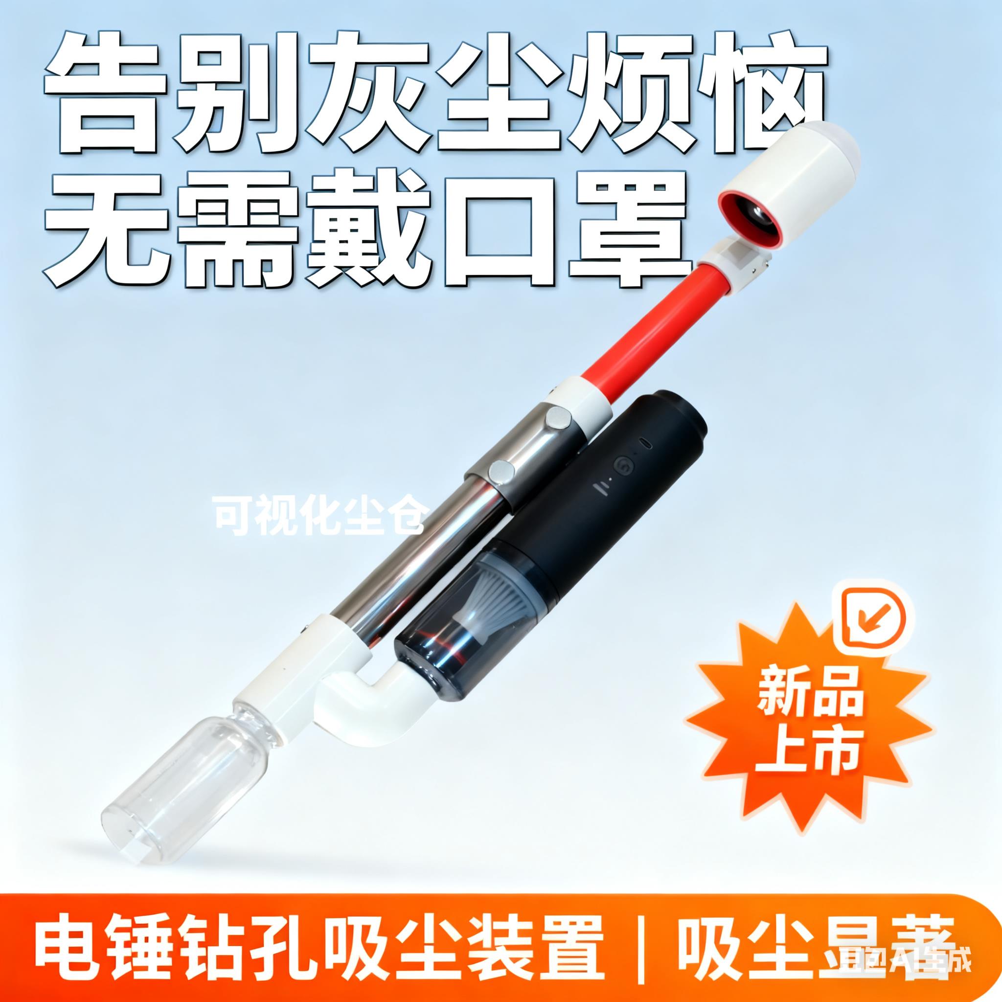 新型电锤钻集尘器防尘罩钻孔防尘器接灰冲击钻防尘电锤钻罩灰尘收