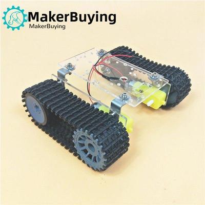 SN8700 经济机器人坦克底盘亚克力TT马达3-9v履带车智能小车底盘