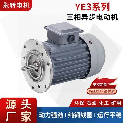 应YE3单异步电机1相.供5KW铝壳足功率纤维喷涂机可调速单相电动机
