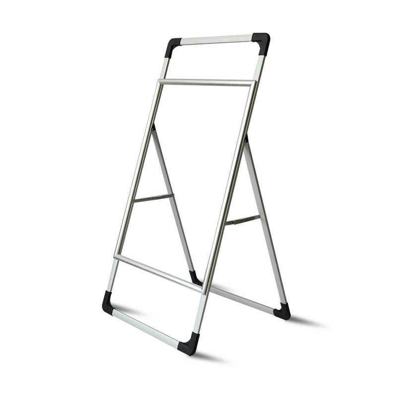 厂家批发铝合金户外加重折叠手提双面海报架折叠式kt板立式展架