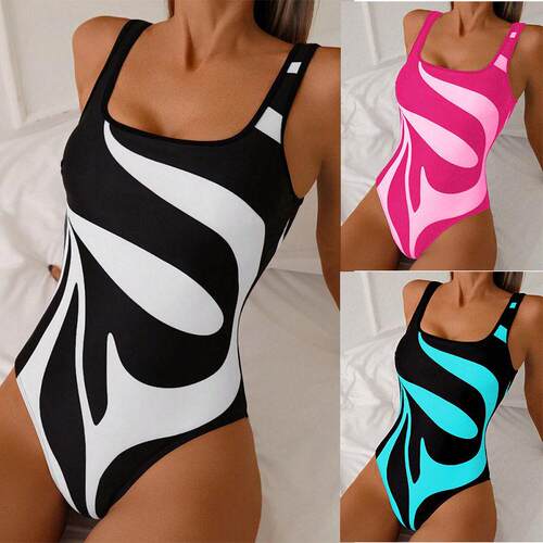 Women'S Graphic Print One-Pieces Swimsuit, Casual, Fashion