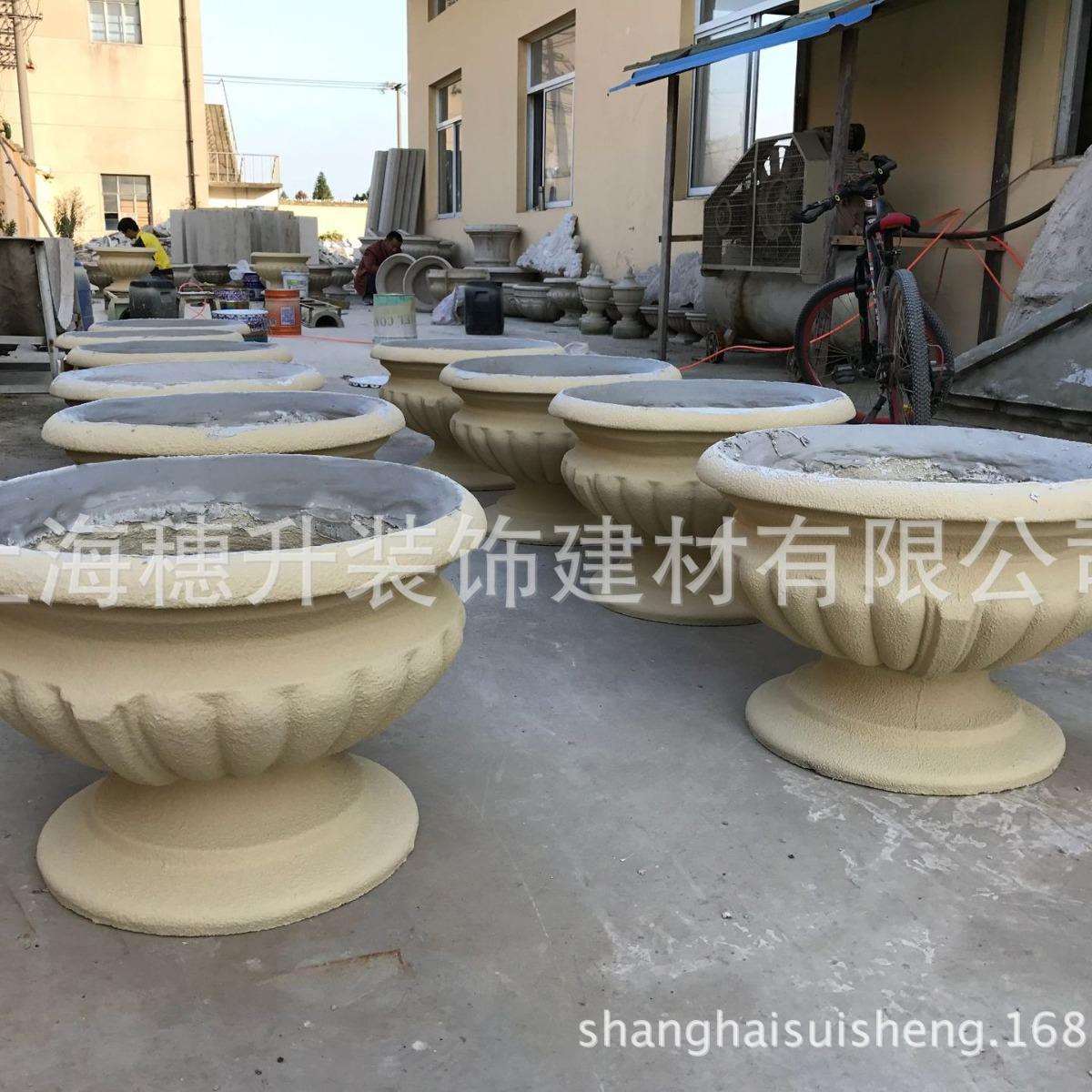 供应GRC花盆雕塑装饰景观摆件厂家图纸设计石材耐用耐候户外