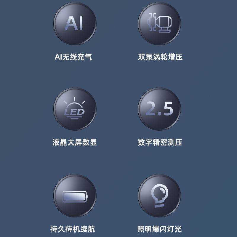 车载无线充气泵便携式电动汽轿车用打轮胎冲气筒压自动高压大功率