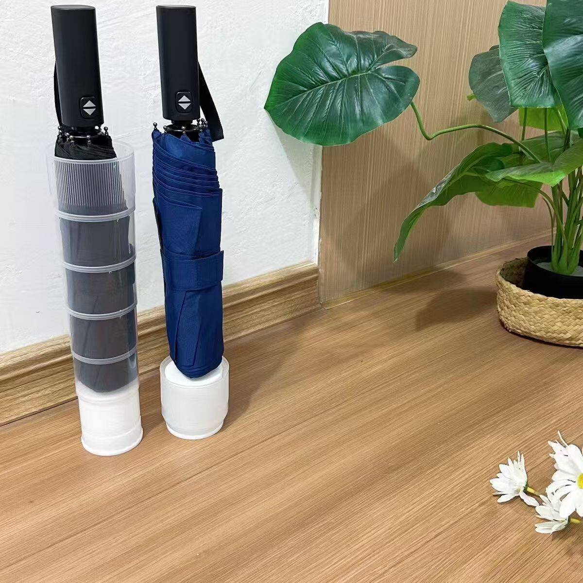 英伦风20骨结实全自动防水套环扣森系折叠晴雨伞男女抗风防晒伞