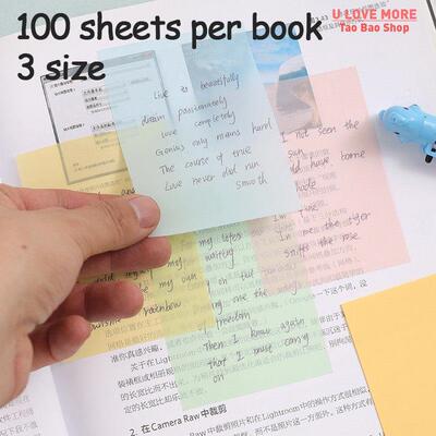 Color Transparent Sticky Note With Adhesive Self Adhesive