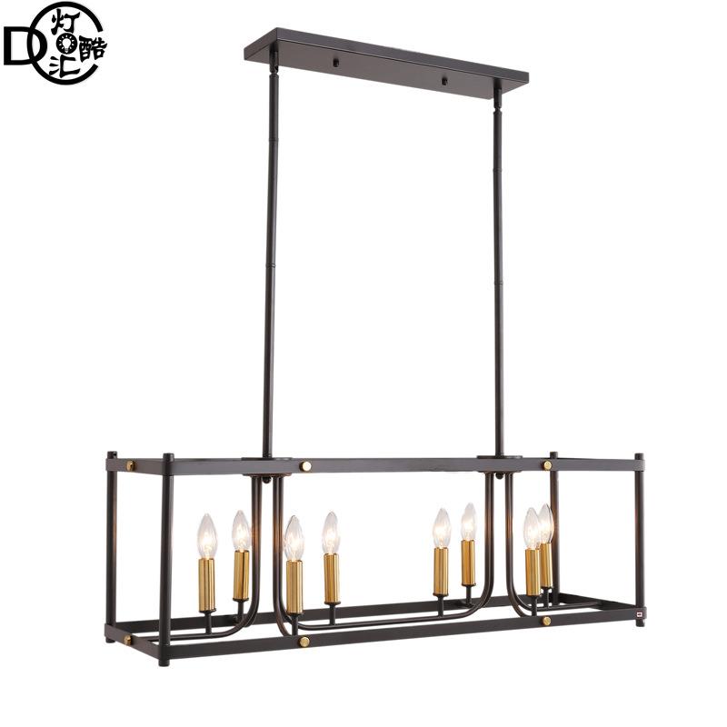 选款厨房岛吊灯铁艺工业风农舍餐厅吧台过道灯具KD包装