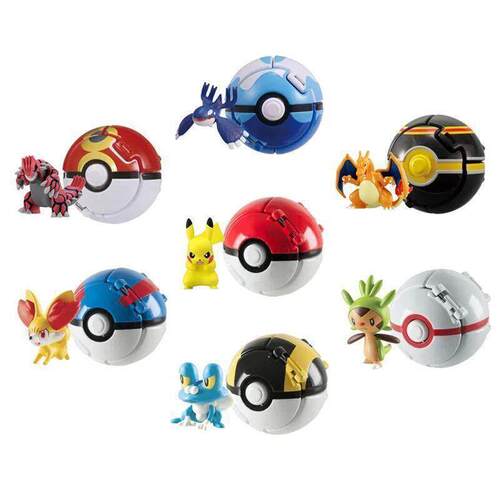 Pokemon Elf Ball Pokeball Anime Figure Cartoons Pikachu Char