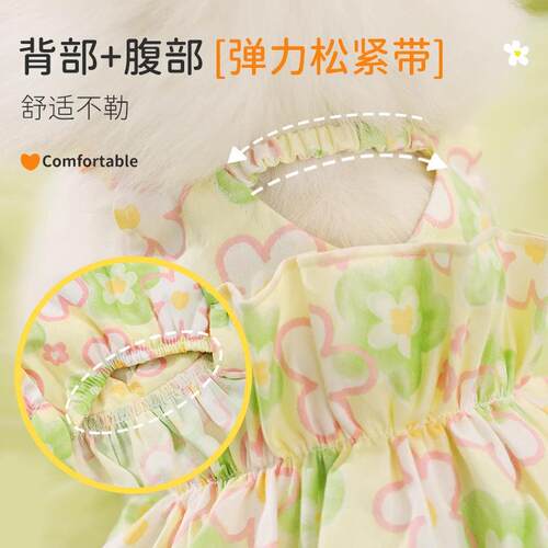 猫咪服掉毛薄款布猫裙子猫防咪狗25Y0053M裙子狗狗公主裙偶宠物衣