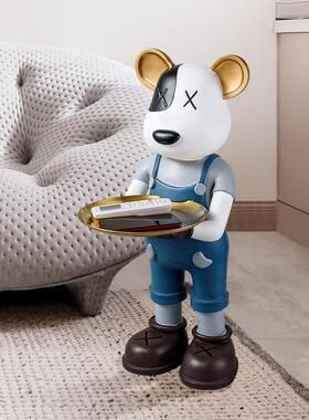 网红暴力熊大摆件厅沙客发手工电旁边落雕塑地视YKD4320柜装饰托