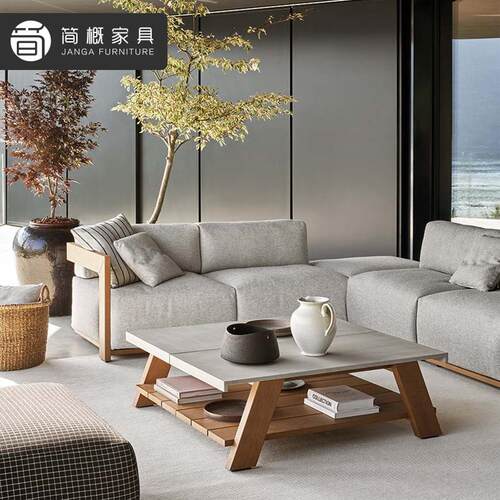北欧户外别墅实木沙发休闲花园庭院沙发家具度假酒店民宿沙发套装