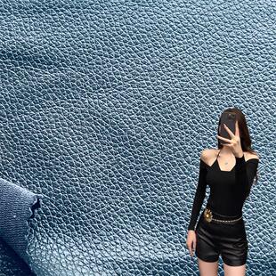 材革 饰鞋 0.7mm皮毛一体小荔枝纹PU皮革面料皮衣皮裤 皮裙夹克装