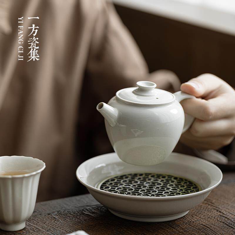 草木灰茶壶陶瓷泡茶壶单壶功夫茶具一人用小壶中式极简喝茶壶定制