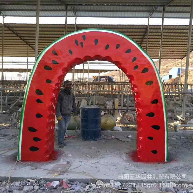 大型玻璃钢门头雕塑建筑物游乐场乐园果蔬门头城堡大门厂家