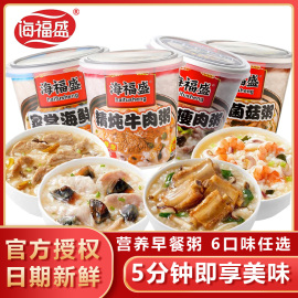 海福盛速食粥家用懒人方便食品皮蛋瘦肉粥冻干速食粥营养早餐即食