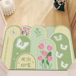 小清新入户丝圈地垫玄关进门大门口加厚家用防滑耐脏刮泥蹭土脚垫
