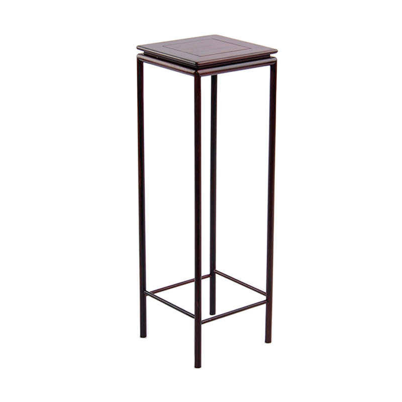 黑檀正方明式花几花瓶盆景文玩把件紫砂茶壶玉器宝石雕件菖蒲木架