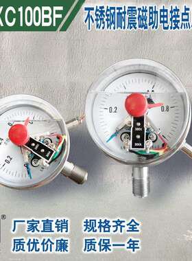 无锡飞天仪表FTYLB厂家直销YNXC100BF不锈钢耐震磁助电接点压力表