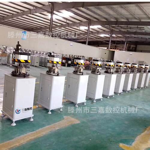 铝门窗合金气动冲床 铝合金扣条压力机 圆弧玻璃压线压条模具