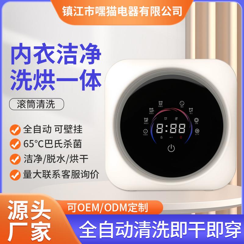 小型内衣洗衣机跨境全自动洗烘一体迷你内裤袜子壁挂滚筒洗衣机