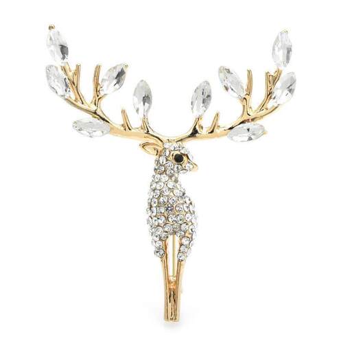 Wuli&baby Lucky Deer Brooches For Women Unisex 2-color Rhine