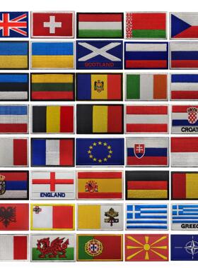 PVC/Embroider Flag Patches UK Spain France Germany US Russia