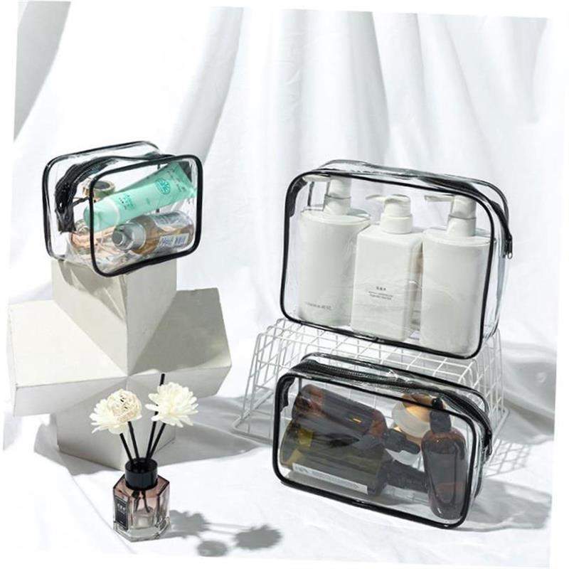 PU Travel Storage Bag Cosmetic Makeup Washbag Clear Handbag