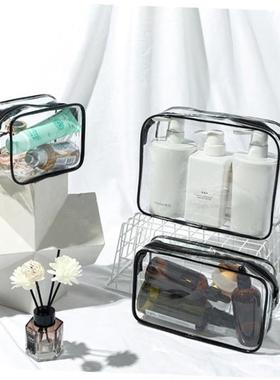 PU Travel Storage Bag Cosmetic Makeup Washbag Clear Handbag